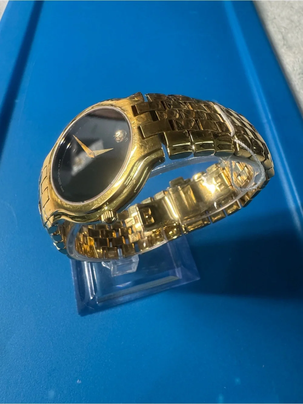 Movado Gold and Black Museum Dial Bracelet Watch